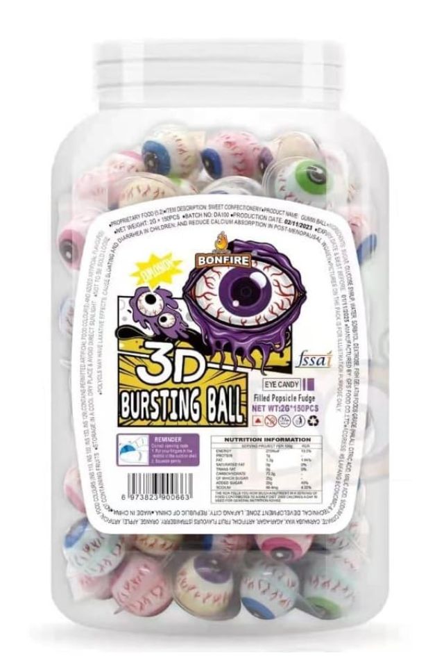 Bonfire Explosion 3D Bursting Eye Fruit Punch Candy Eye ball candy