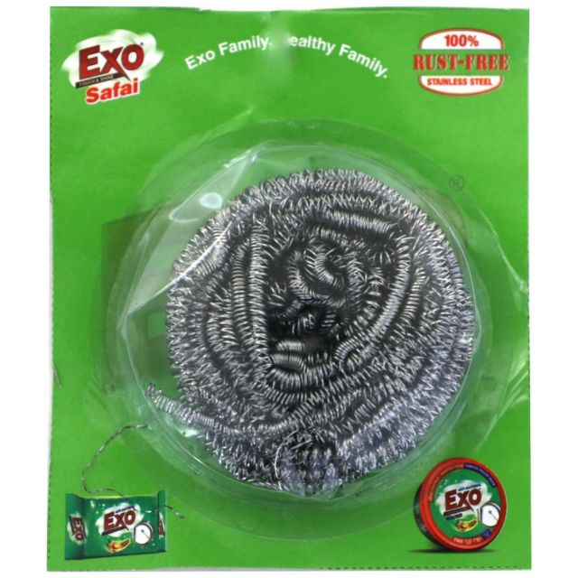 Exo Safari Scrubber from Camcall Heavy Duty Stainless Steel Large 18g Pack of 6 Nos