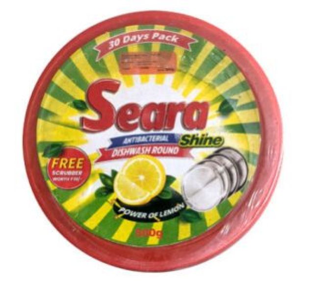 Seara Dishwash Round Bar by Camcall Pack of 2(250x2) With free Scrubber