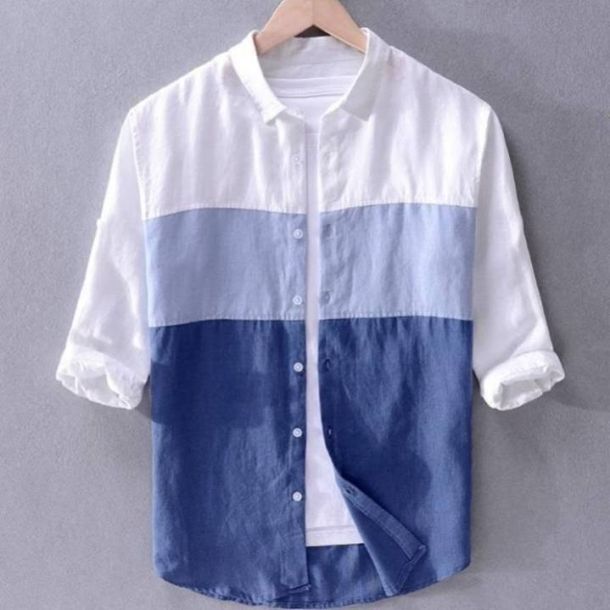 Men Color Block Casual Multicolor Shirt