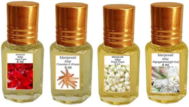 Camcall Assorted Fragrance Perfume Floral Attar 6ml Pack of 4 Different Fragrance