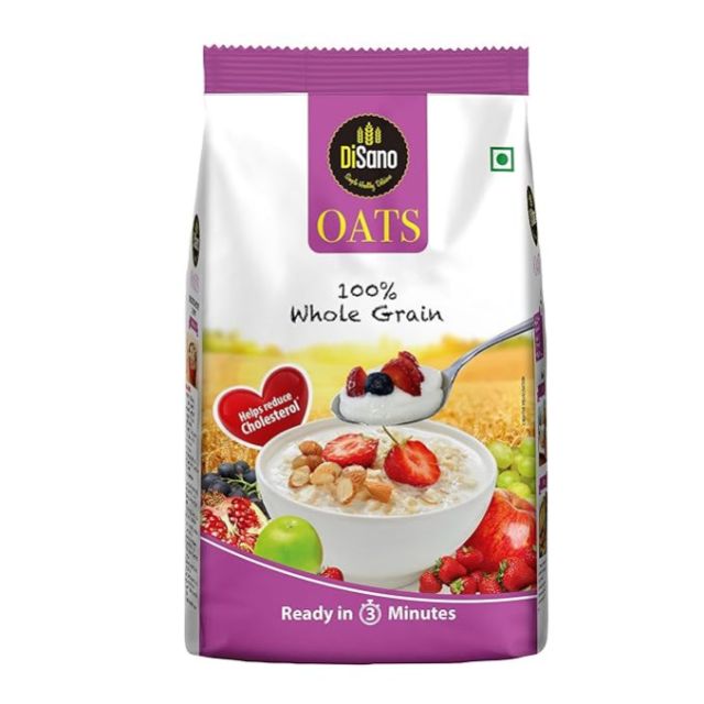 DiSano Oats, 1kg, Natural Wholegrain, High in Protien and Fibre, Rolled Oats