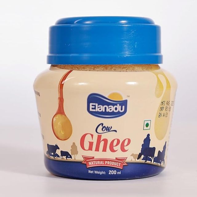 Elanadu 100% Pure Cow Ghee 100ml | Natural | No Preservative| Export Quality