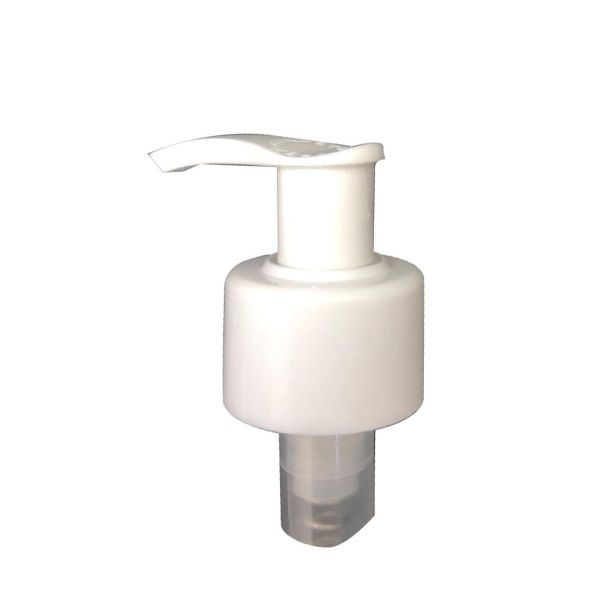 CRPL 28mm Plastic Lotion Pump Replacement, Lockable Reusable Dispenser for Shampoo, Body Wash, Hand Soap, Lotion, Fits PET Bottles (2, White)