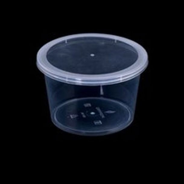 Transparent plastic pp container