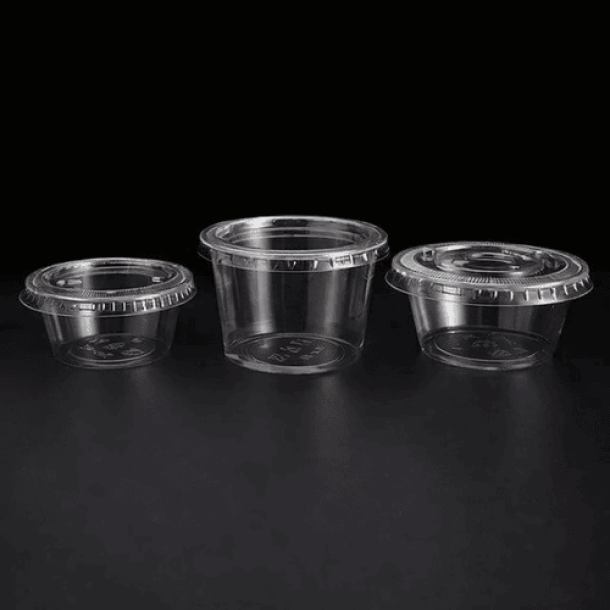 Transparent pet sauce container