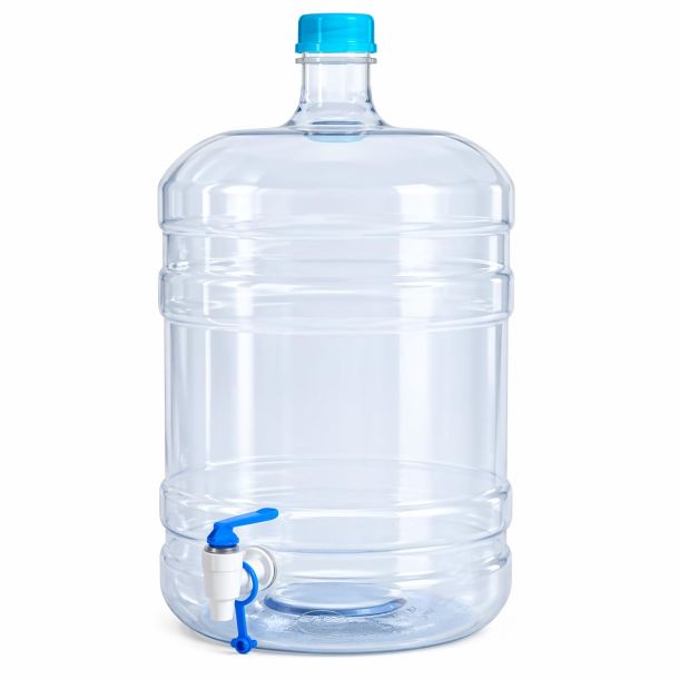 Plastic Water Bottle With Dispenser Tap - 20L, Oil Dispensers Jar | Drinking Water Can | Big Water Bottle BPA Free Water Bottle Large Container With Thread Cap and Tap