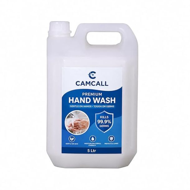Handwash Liquid | Natural Handwash Refill Pack 5 Litre Can | pH Balanced Germ Protection | Lavender Fragrance | 200 ml Reusable Hand wash Dispenser Free | Safe For All Skin Types