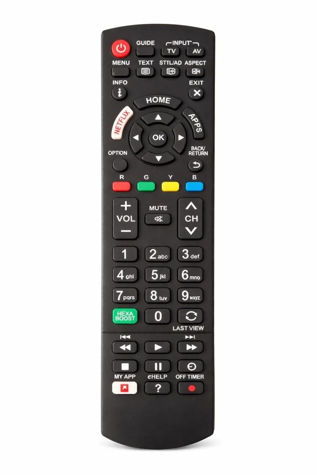 Universal Remote Control for LED TV Compatible with Panasonic Televisions.