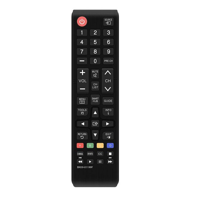 Remote Control for All Samsung TV for All LCD LED HDTV 3D Smart TVs Remote, Black